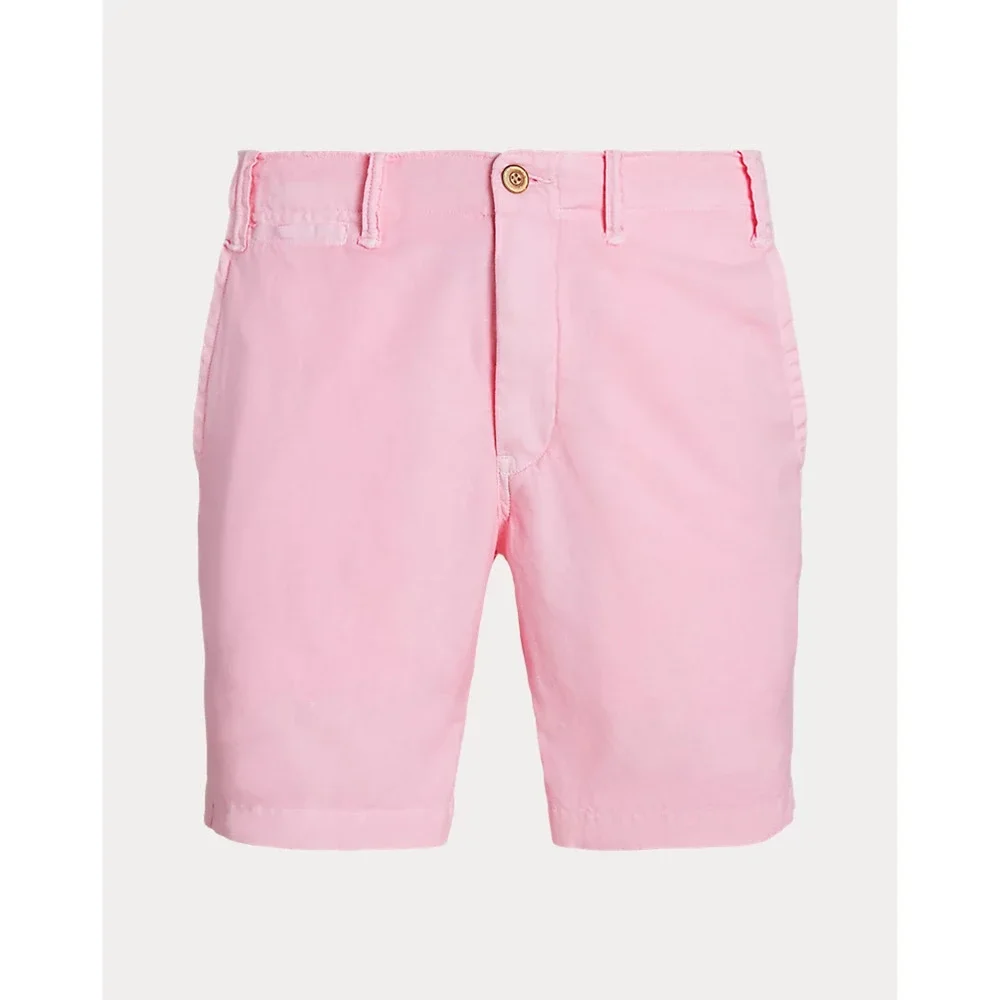 Polo Ralph Lauren 8-Inch Straight Fit Linen Cotton Shorts Pink Sz. 31 NWT